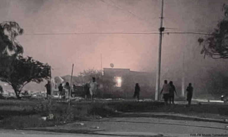 Fuerte explosión en Tamaulipas derrumba viviendas; hay un muerto y 6 lesionados, entre ellos un bebé