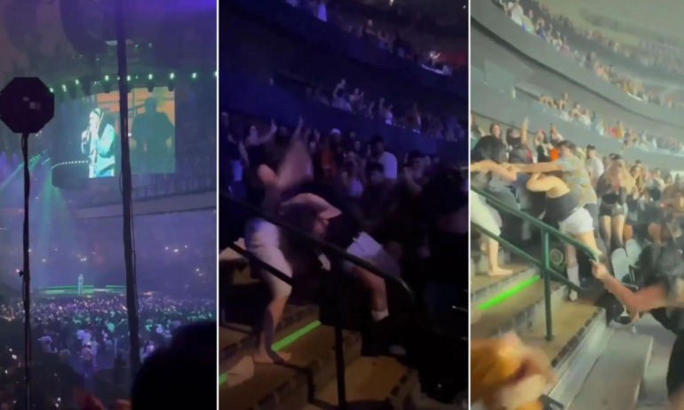 Mujeres se pelean durante concierto de Bad Bunny