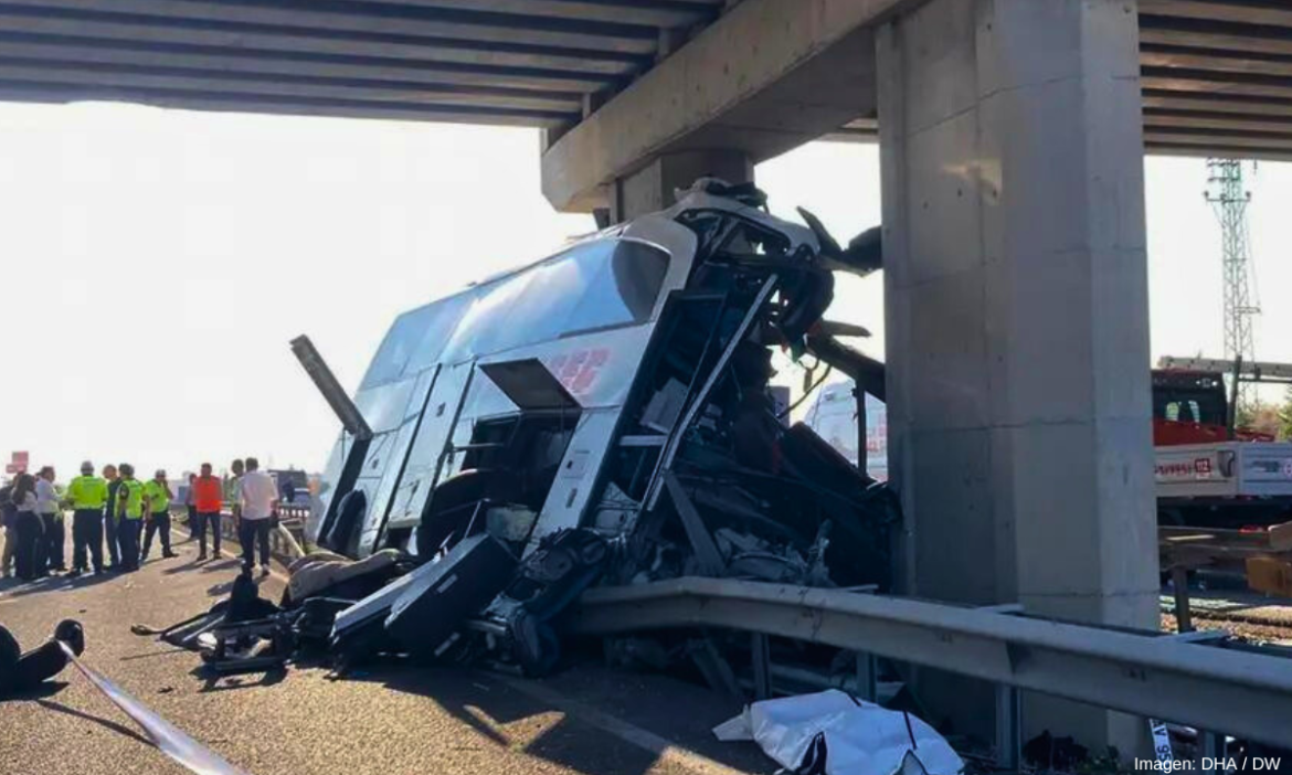 Accidente de autobús deja 9 muertos y 26 heridos en Turquía